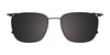 OAK NYC O3008 Eyeglasses with Clip-on Sunglasses | Size 52 / Matt Black