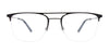 OAK NYC O3008 Eyeglasses with Clip-on Sunglasses | Size 52 / Matt Black