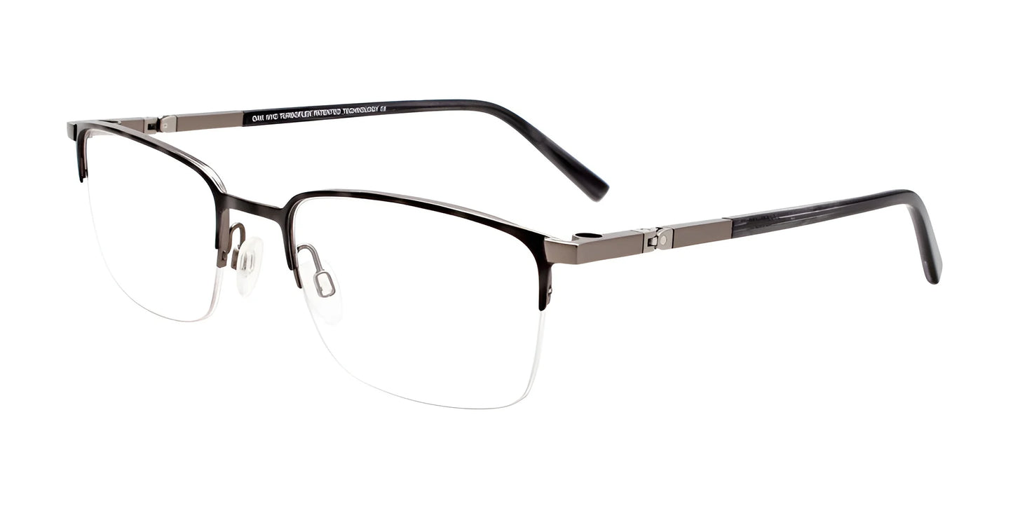 OAK NYC O3009 Eyeglasses with Clip-on Sunglasses Shiny Demi Grey