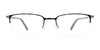 OAK NYC O3009 Eyeglasses with Clip-on Sunglasses | Size 54 / Shiny Demi Blue