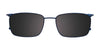 OAK NYC O3009 Eyeglasses with Clip-on Sunglasses | Size 54 / Shiny Demi Blue