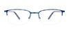 OAK NYC O3009 Eyeglasses with Clip-on Sunglasses | Size 54 / Shiny Demi Blue