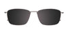 OAK NYC O3010 Eyeglasses with Clip-on Sunglasses | Size 55 / Matt Dark Brown & Matt Brown