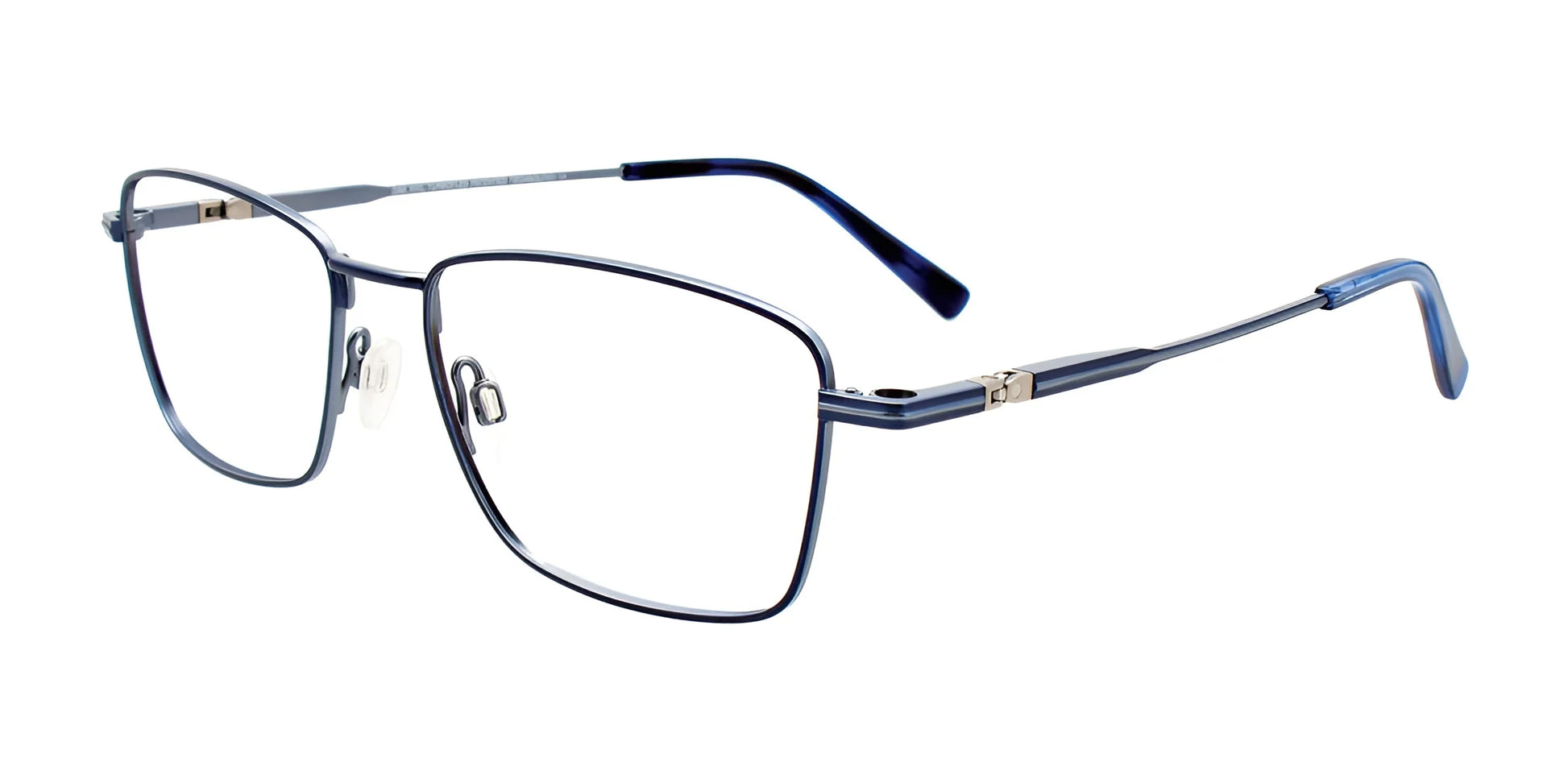 OAK NYC O3010 Eyeglasses with Clip-on Sunglasses Matt Blue & Matt Light Steelblue