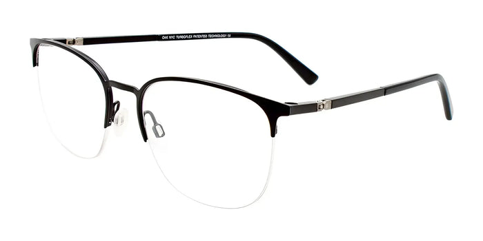 OAK NYC O3011 Eyeglasses with Clip-on Sunglasses | Size 54 / Matt Black
