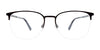 OAK NYC O3011 Eyeglasses with Clip-on Sunglasses | Size 54 / Matt Black