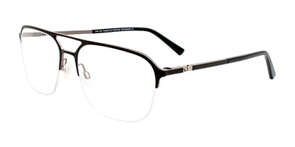OAK NYC O3012 Eyeglasses with Clip-on Sunglasses Matt Black