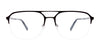 OAK NYC O3012 Eyeglasses with Clip-on Sunglasses | Size 56 / Matt Black