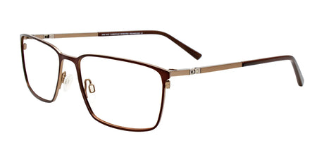 OAK NYC O3013 Eyeglasses with Clip-on Sunglasses Sat Brown & Light Brown / Sat Brown & Light Brown