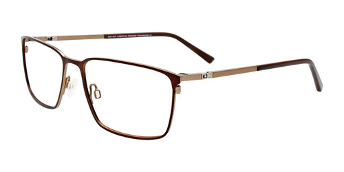 OAK NYC O3013 Eyeglasses with Clip-on Sunglasses / Size 58 / Sat Brown & Light Brown/Sat Brown & Light Brown