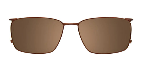 OAK NYC O3013 Eyeglasses with Clip-on Sunglasses / Size 58 / Sat Brown & Light Brown/Sat Brown & Light Brown