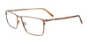 OAK NYC O3014 Eyeglasses with Clip-on Sunglasses | Size 58 / Satin Light Brown/Satin Light Brown