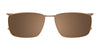 OAK NYC O3014 Eyeglasses with Clip-on Sunglasses | Size 58 / Satin Light Brown/Satin Light Brown