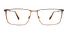 OAK NYC O3014 Eyeglasses with Clip-on Sunglasses | Size 58 / Satin Light Brown/Satin Light Brown
