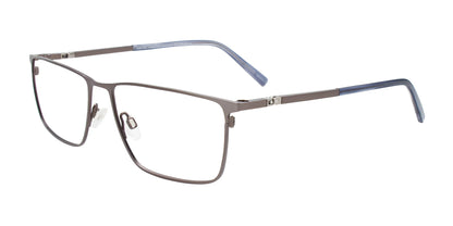 OAK NYC O3014 Eyeglasses with Clip-on Sunglasses Satin Steel / Satin Steel