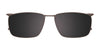 OAK NYC O3014 Eyeglasses with Clip-on Sunglasses | Size 58 / Satin Light Brown/Satin Light Brown