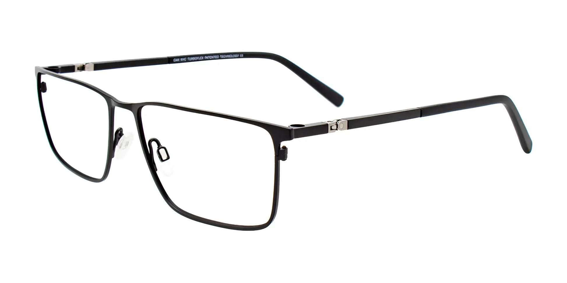 OAK NYC O3014 Eyeglasses with Clip-on Sunglasses Satin Black / Satin Black