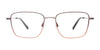 OAK NYC O3015 Eyeglasses with Clip-on Sunglasses | Size 55 / Blue & Green Gradient/Blue