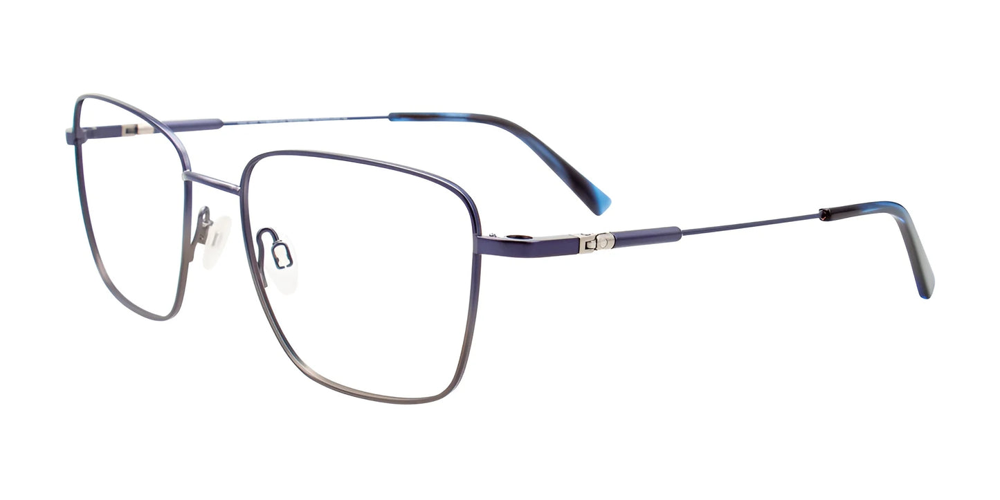 OAK NYC O3015 Eyeglasses with Clip-on Sunglasses Blue & Green Gradient / Blue