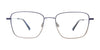 OAK NYC O3015 Eyeglasses with Clip-on Sunglasses | Size 55 / Blue & Green Gradient/Blue