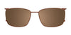 OAK NYC O3016 Eyeglasses with Clip-on Sunglasses | Size 53 / Br Sat Brn & St/Steel & Tort