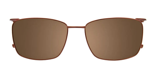 OAK NYC O3016 Eyeglasses with Clip-on Sunglasses / Size 53 / Br Sat Dk St/Dk St Gr Tort