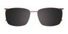 OAK NYC O3016 Eyeglasses with Clip-on Sunglasses | Size 53 / Br Sat Brn & St/Steel & Tort