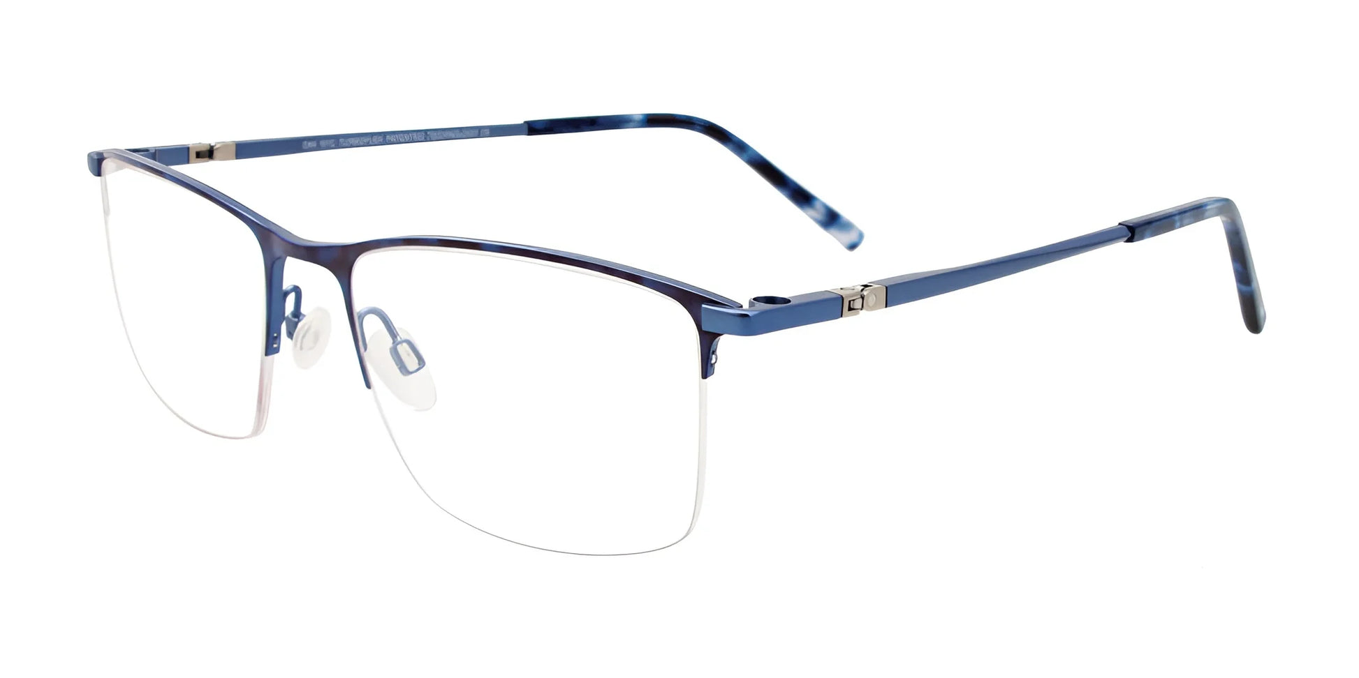 OAK NYC O3017 Eyeglasses with Clip-on Sunglasses Tortoise Blue & Blue