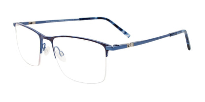 OAK NYC O3017 Eyeglasses with Clip-on Sunglasses Tortoise Blue & Blue