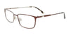 OAK NYC O3018 Eyeglasses with Clip-on Sunglasses | Size 52 / Brown & Steel