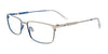 OAK NYC O3018 Eyeglasses with Clip-on Sunglasses | Size 52 / Steel & Blue