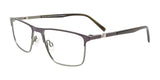 OAK NYC O3019 Eyeglasses with Clip-on Sunglasses Dark Steel & Steel