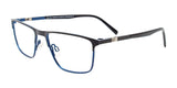 OAK NYC O3019 Eyeglasses with Clip-on Sunglasses Black & Blue