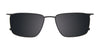 OAK NYC O3019 Eyeglasses with Clip-on Sunglasses | Size 52 / Black & Blue