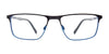OAK NYC O3019 Eyeglasses with Clip-on Sunglasses | Size 52 / Black & Blue