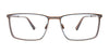 OAK NYC O3020 Eyeglasses with Clip-on Sunglasses | Size 54 / Black & Brown