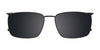 OAK NYC O3020 Eyeglasses with Clip-on Sunglasses | Size 54 / Black & Brown