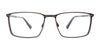 OAK NYC O3020 Eyeglasses with Clip-on Sunglasses | Size 54 / Black & Brown