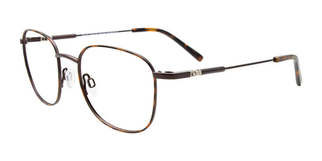 OAK NYC O3021 Eyeglasses with Clip-on Sunglasses Brown Tortoise