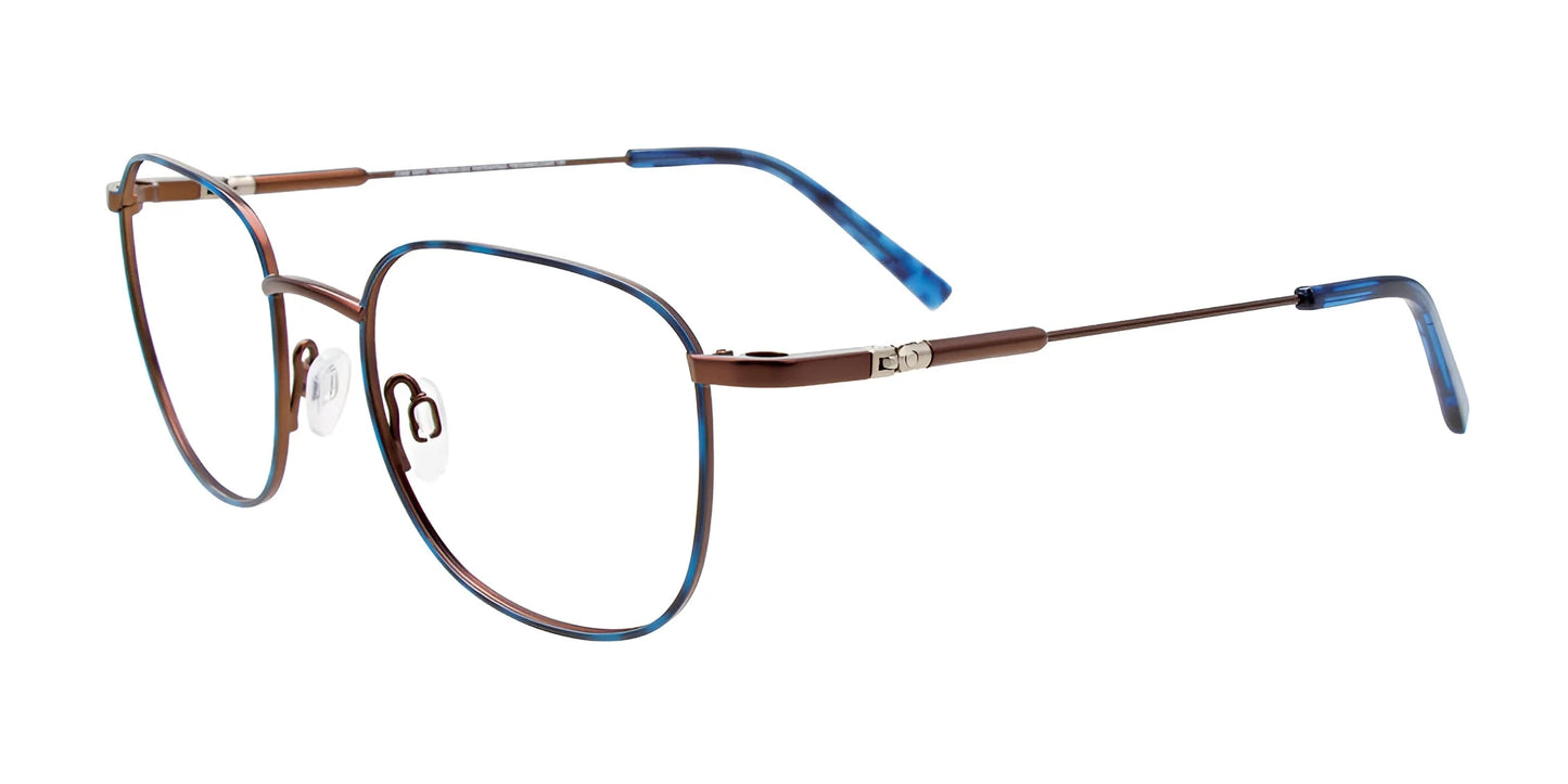 OAK NYC O3021 Eyeglasses with Clip-on Sunglasses Blue Tortoise