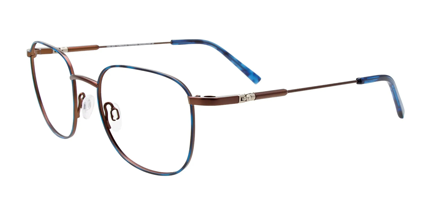 OAK NYC O3021 Eyeglasses with Clip-on Sunglasses Blue Tortoise