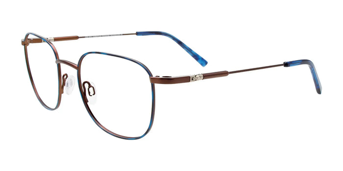 OAK NYC O3021 Eyeglasses with Clip-on Sunglasses | Size 50 / Blue Tortoise