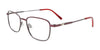 OAK NYC O3022 Eyeglasses with Clip-on Sunglasses | Size 50 / Dark Red/Steel