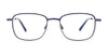 OAK NYC O3022 Eyeglasses with Clip-on Sunglasses | Size 50 / Dark Blue/Steel
