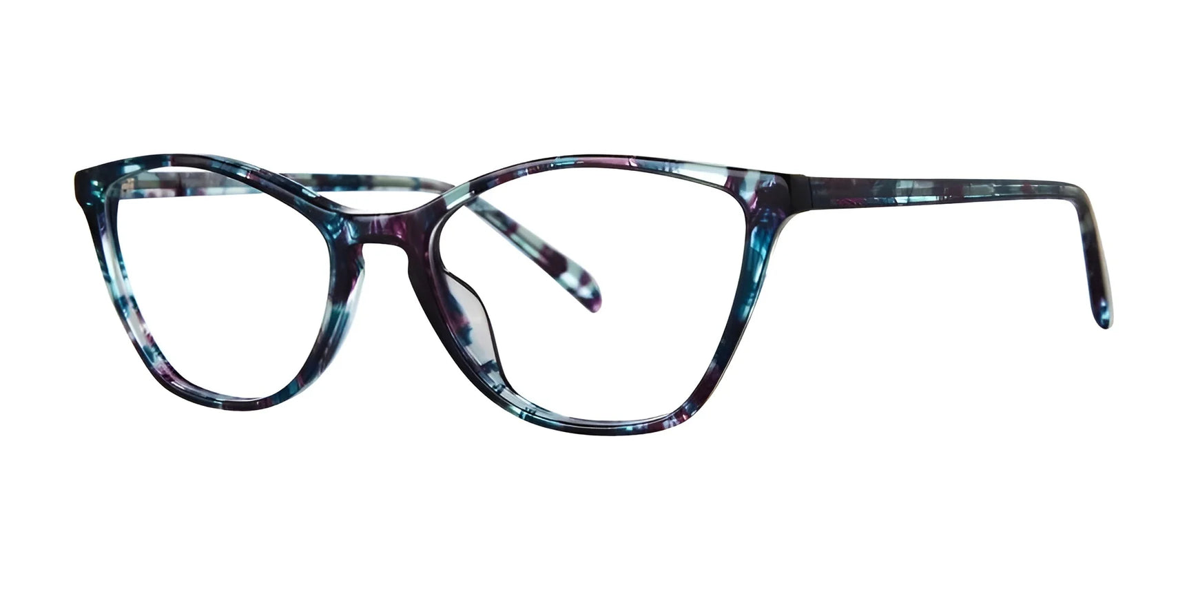 OGI BATTY Eyeglasses Teal Purple Thread