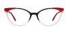 OGI BAUHAUS Eyeglasses | Size 55 / Black Red