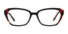 OGI BUTTER QUEEN Eyeglasses | Size 53 / Black Red Tortoise