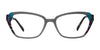 OGI BUTTER QUEEN Eyeglasses | Size 53 / Black Red Tortoise