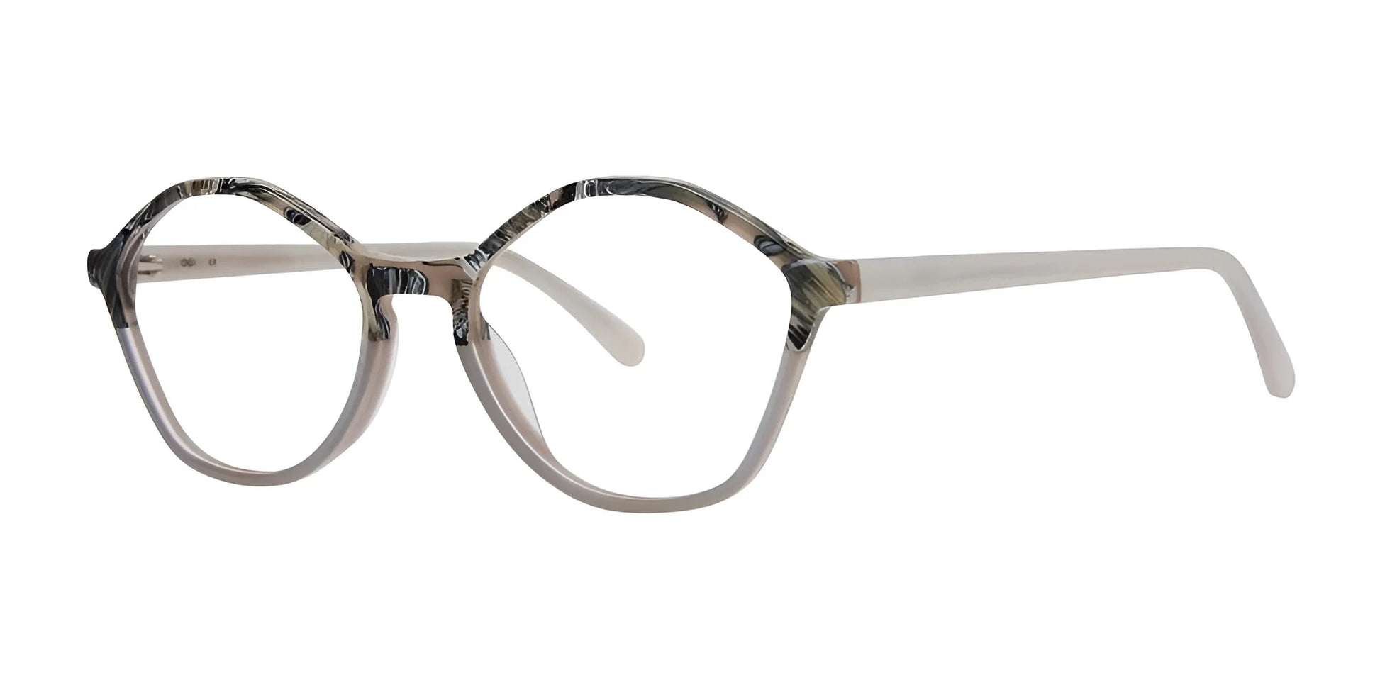 OGI CAN DO Eyeglasses White Horn Mix