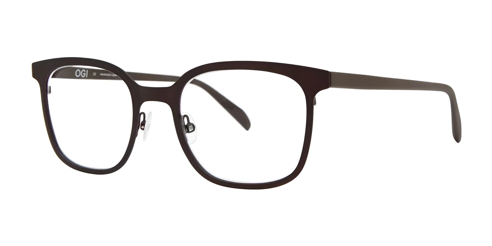 OGI DARN TOOTIN Eyeglasses Brown Suede